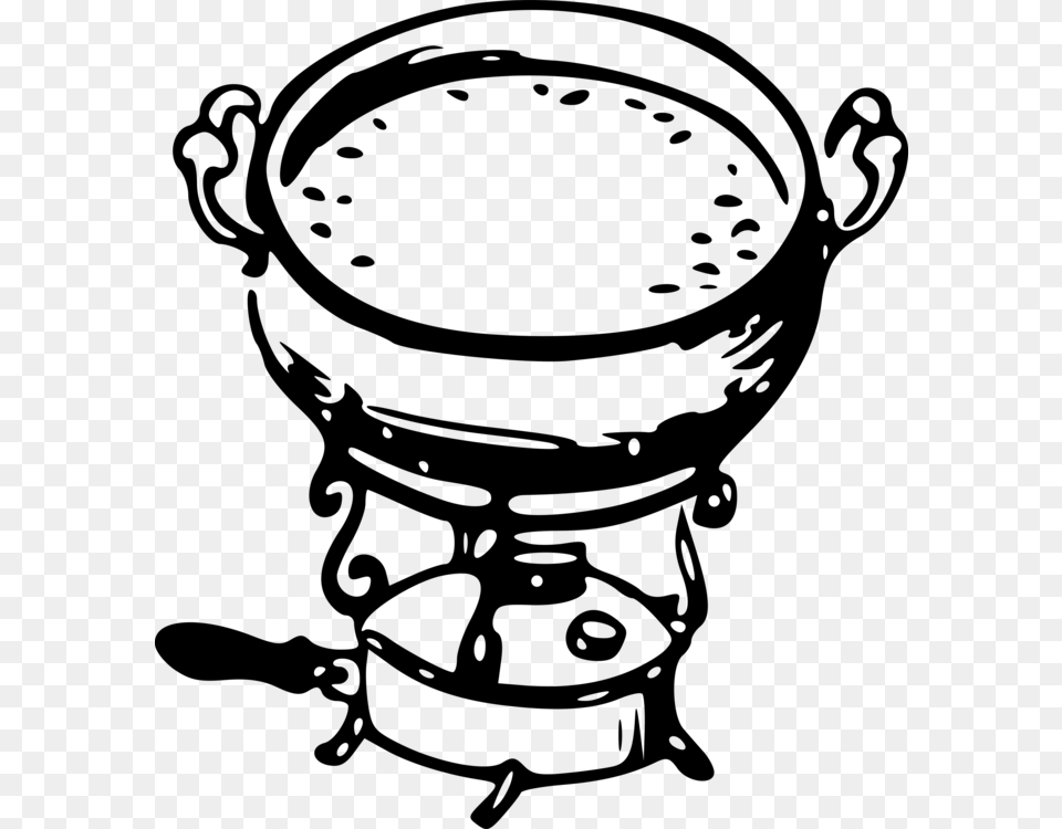 Line Artfoodmaterial Fondue Clipart Black And White, Gray Png Image