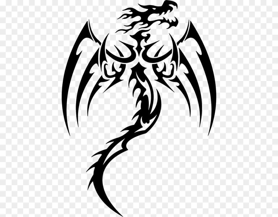 Line Artheadart Tribal Dragon Tattoos, Nature, Night, Outdoors Free Png