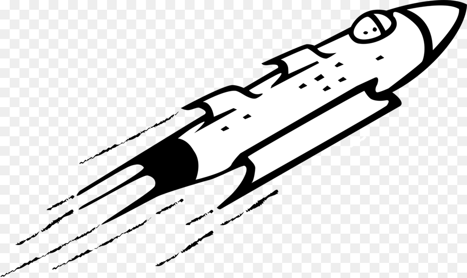 Line Artmusicangle Rocket Clip Art Black And White, Aircraft, Spaceship, Transportation, Vehicle Free Png Download
