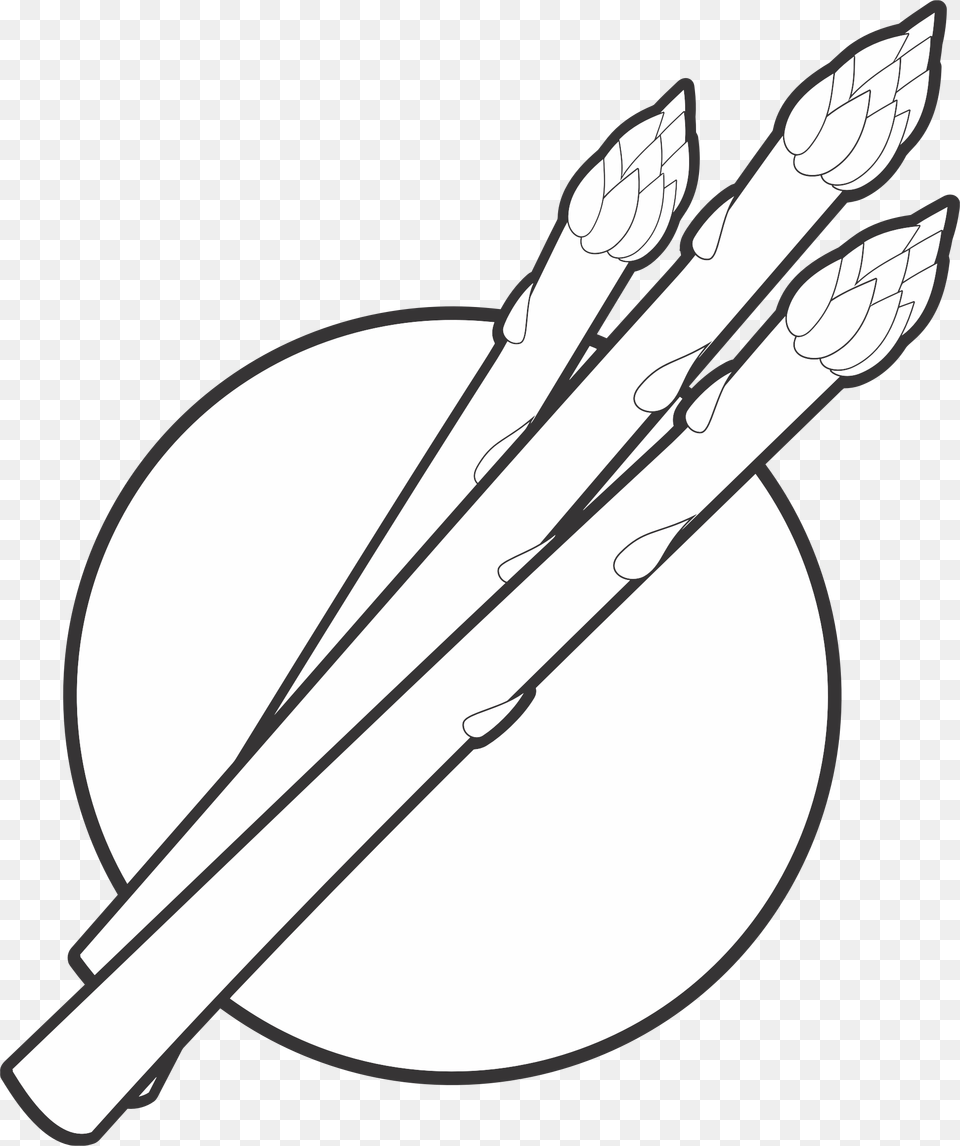 Line Artplantangle Black And White Asparagus, Food, Plant, Produce, Vegetable Png