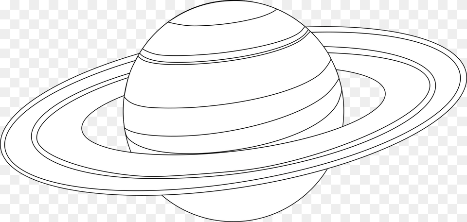 Line Artplantangle Coloring Pages Of Saturn, Clothing, Hat, Hot Tub, Tub Free Png Download