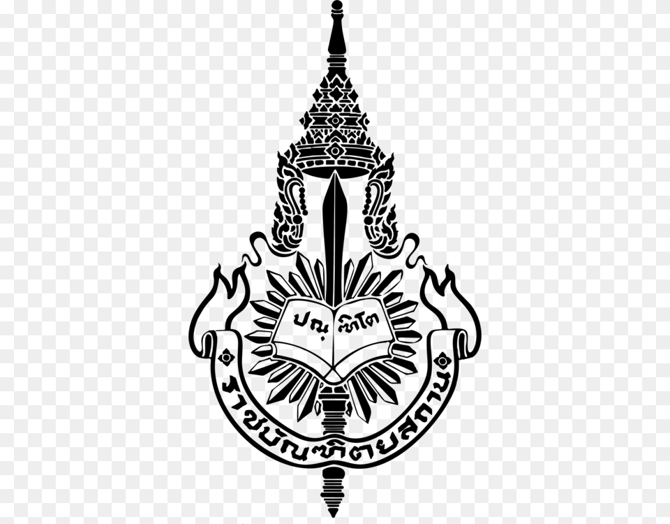 Line Artplantleaf Royal Society Of Thailand Logo, Gray Png