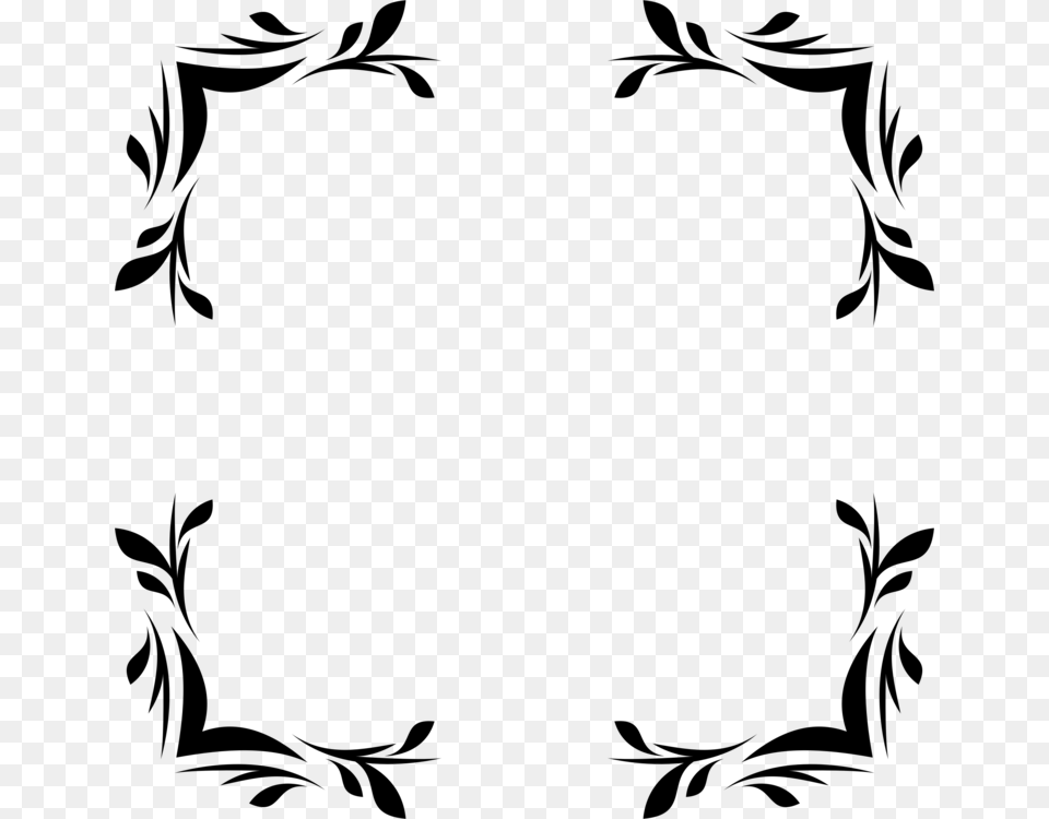 Line Artplantstencil, Gray Free Png