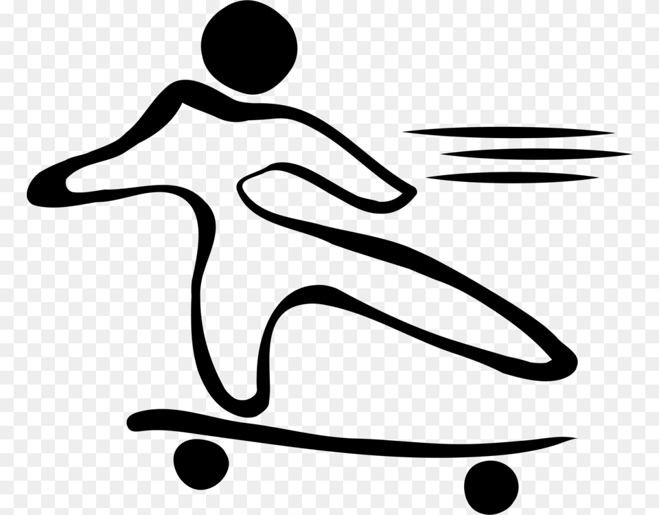 Line Artrecreationart Longboarding, Gray Free Png