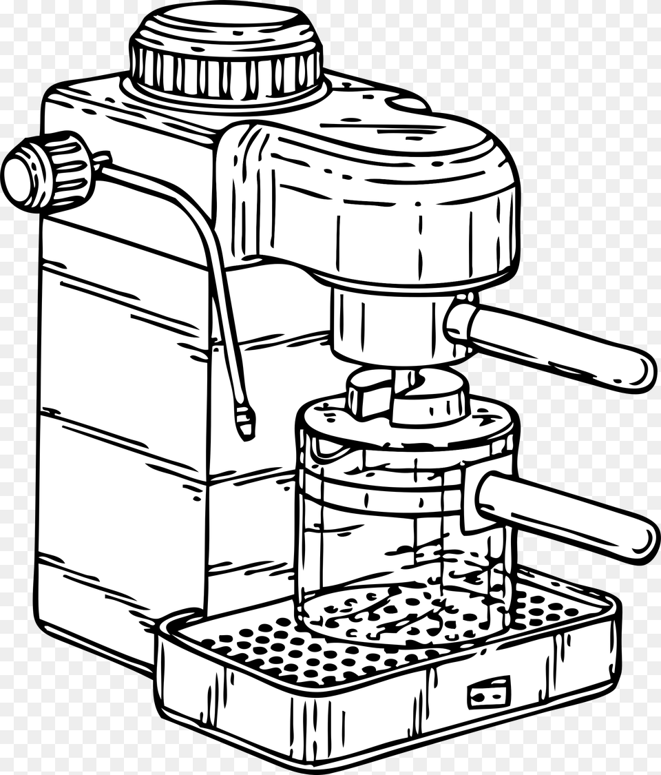 Line Artsmall Appliancemachine Clipart Royalty Free Coffee Machine Line Art, Cup, Tool, Plant, Lawn Mower Png Image