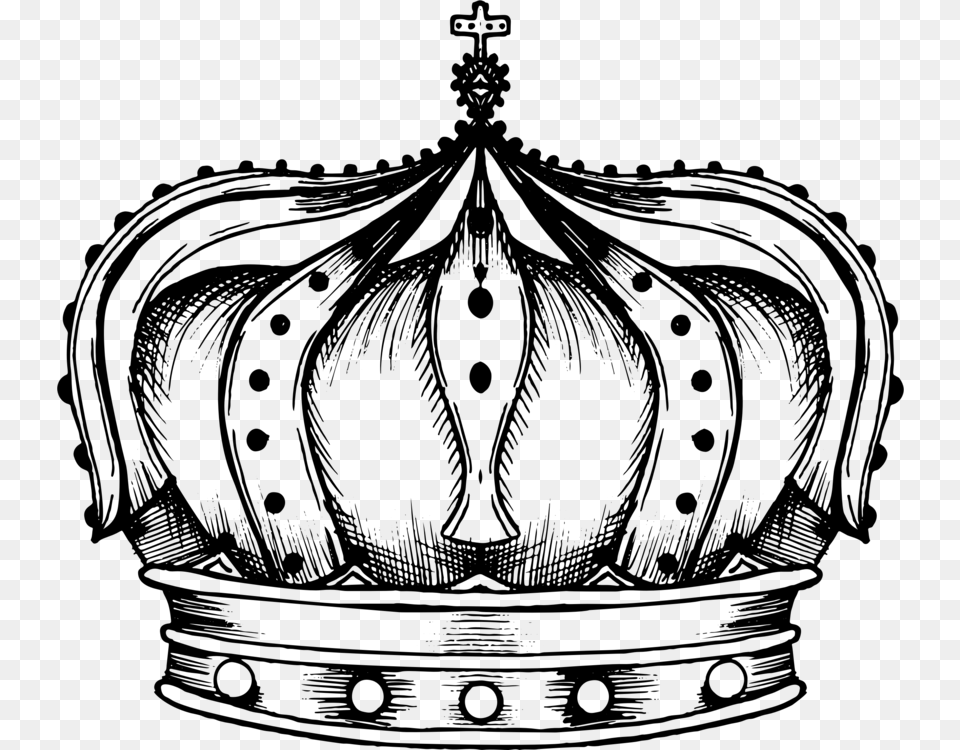 Line Artvisual Artsmonochrome Photography Black And White King Crown Clipart, Gray Free Png Download