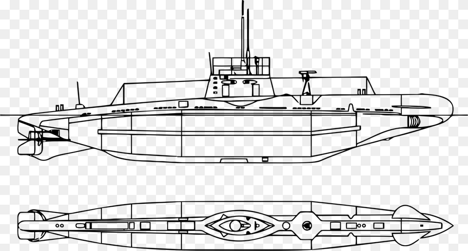 Line Artwatercraftangle Submarine Lineart, Gray Free Transparent Png