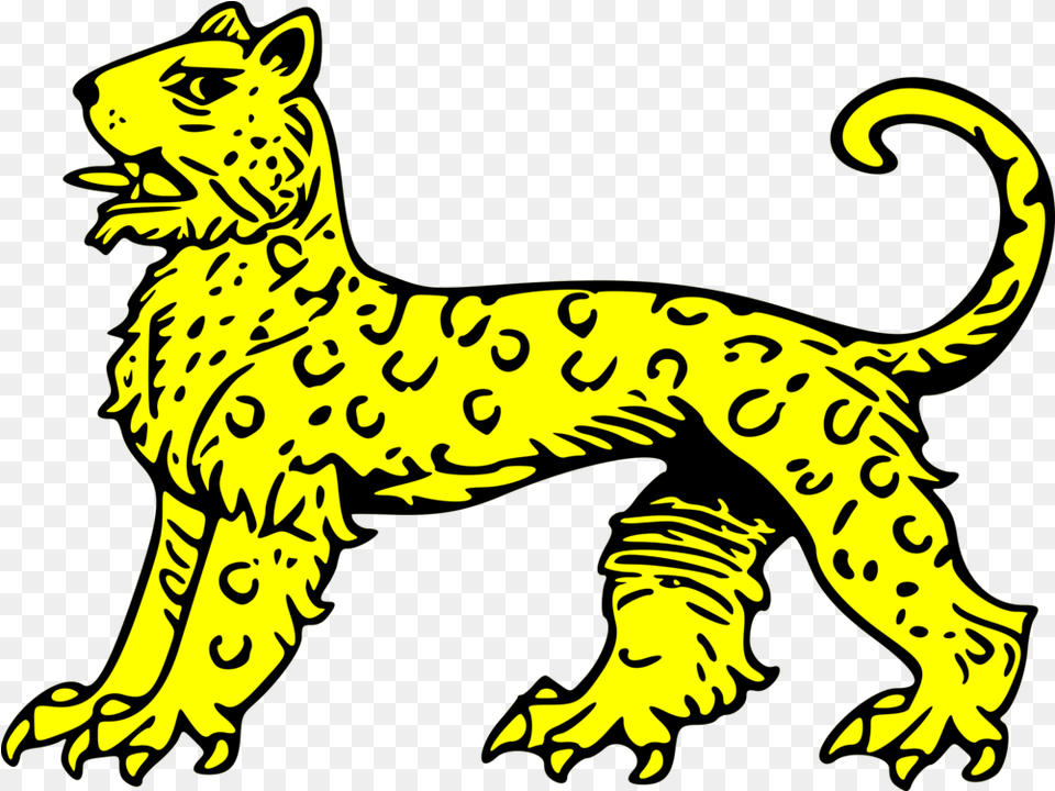 Line Artwildlifebig Cats Clipart Royalty Svg Leopard For Coat Of Arms, Animal, Lion, Mammal, Wildlife Free Transparent Png