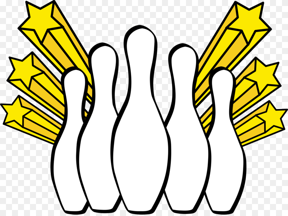 Line Artyellowbowling Pins, Bowling, Leisure Activities Free Png Download