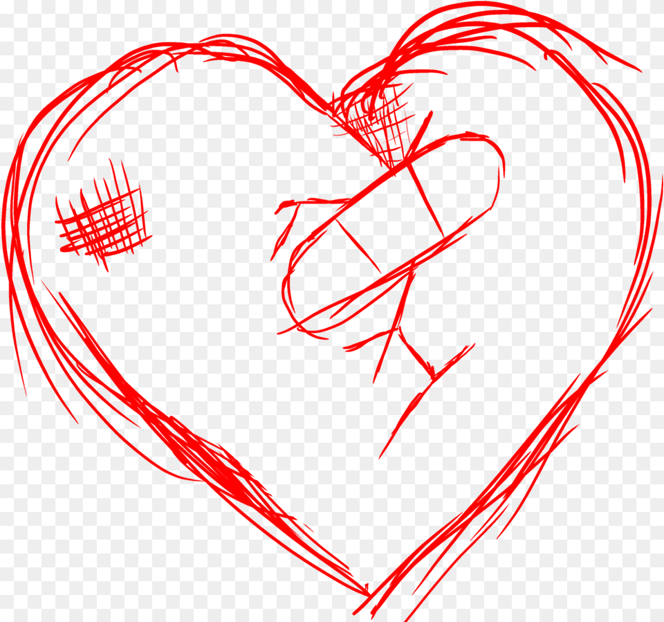 Line Broken Heart Hd, Person Png Image