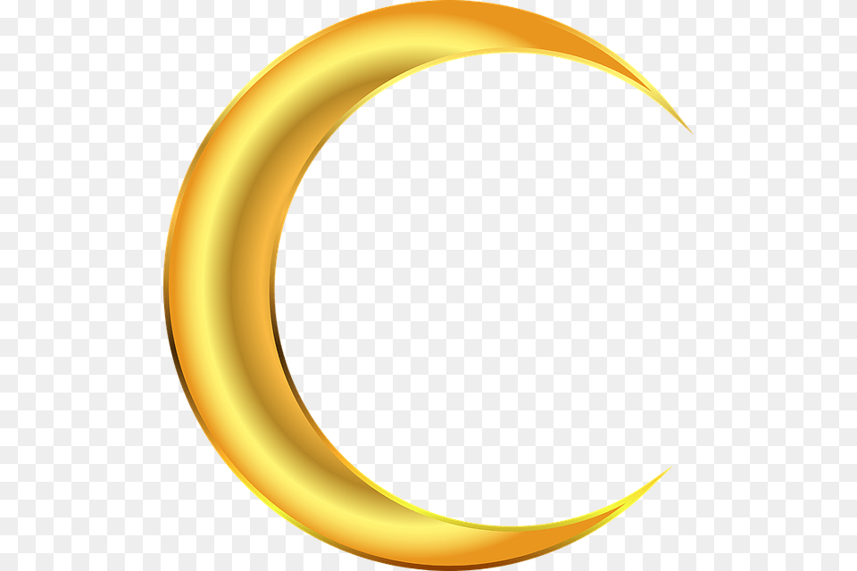 Line Clipart Crescent Moon Lunar Phase Crescent Moon Gold, Astronomy, Nature, Night, Outdoors Png