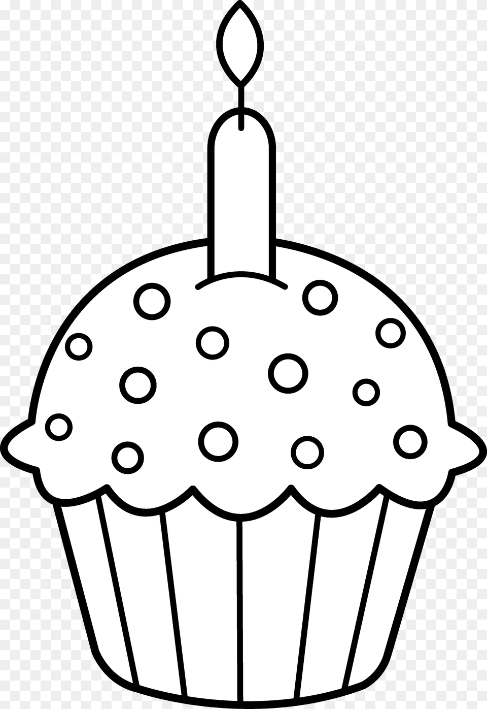 Line Clipart Cupcake, Cake, Cream, Dessert, Food Png