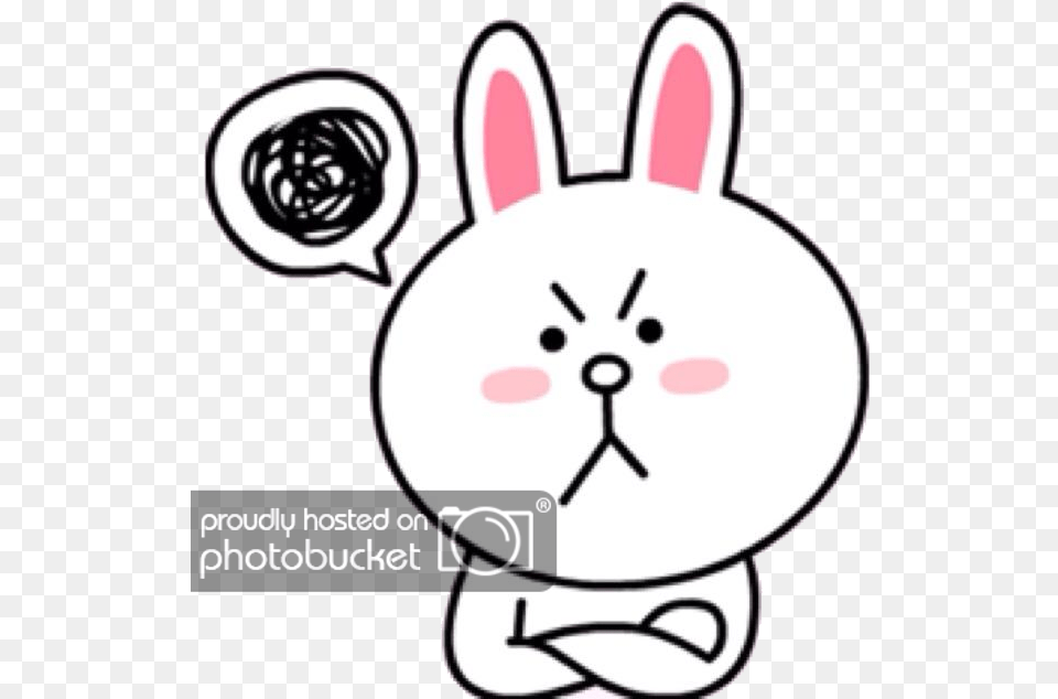 Line Cony Angry Sticker, Animal, Mammal, Rabbit Free Transparent Png