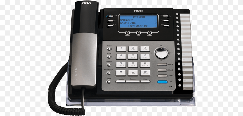 Line Corded Expandable Desk Phone Business Phone Rca 4 Line Phone, Electronics, Mobile Phone, Dial Telephone Free Png