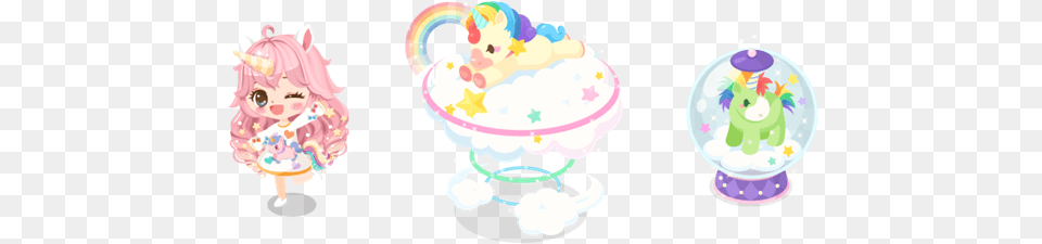 Line Corporation Link Line Play Unicorn, Cream, Dessert, Food, Ice Cream Free Transparent Png