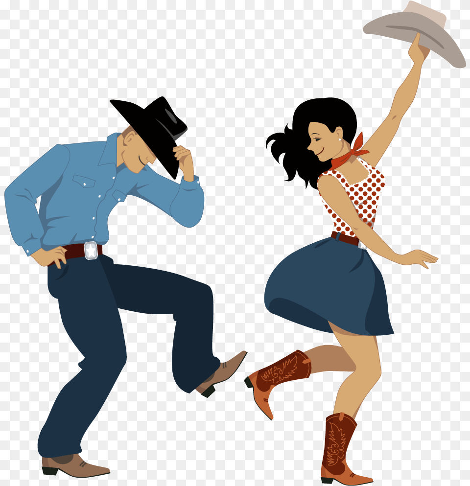 Line Dance Royalty Line Dancing Clip Art, Clothing, Person, Hat, Leisure Activities Free Png Download