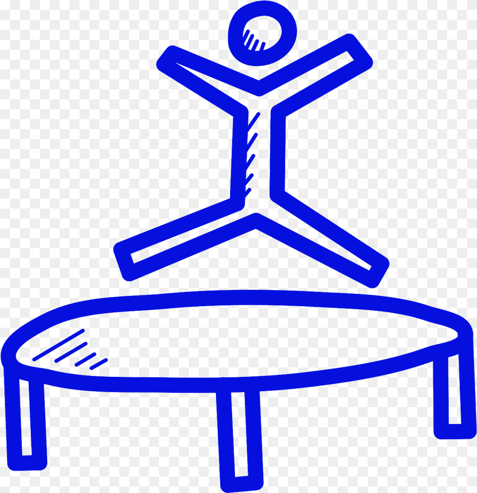 Line Drawing Of A Person Jumping On A Trampoline, Furniture Free Transparent Png