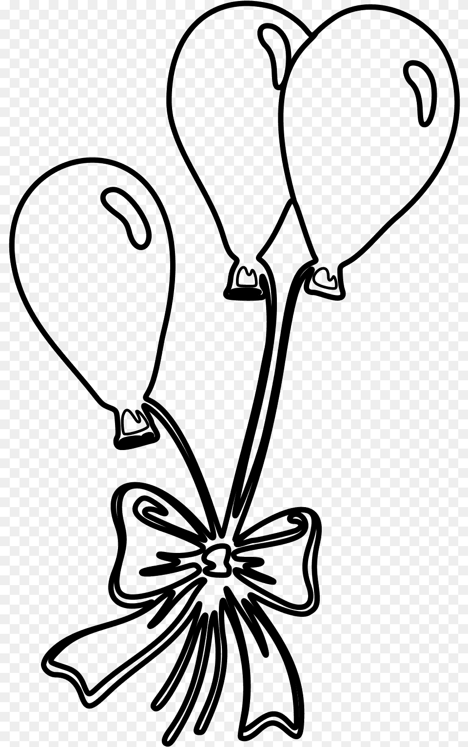 Line Drawing Of Balloons Balloon Coloring Pages, Stencil, Accessories, Jewelry, Necklace Free Png Download