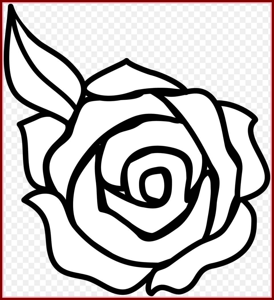 Line Drawing Of Rose At Getdrawings Roses To Draw Easy, Flower, Plant, Baby, Person Png Image