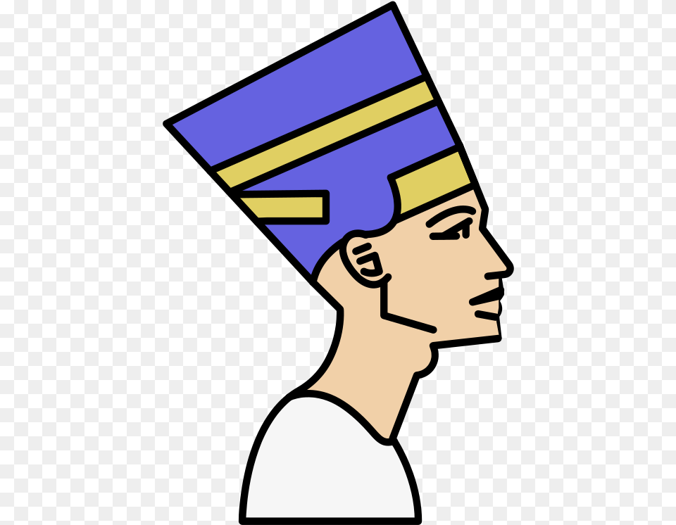 Line Egyptian Head Drawing Nefertiti Clipart, Graduation, Cap, Clothing, Person Png Image