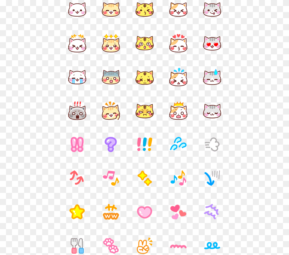 Line Emoji Cat Free Transparent Png