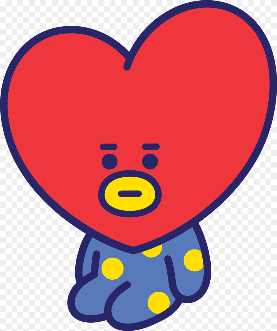 Line Friends Creator Bt21 Tata, Balloon, Heart Free Transparent Png