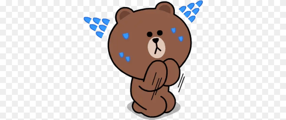 Line Friends Stickers 1 Whatsapp Brown Bear Cony Bunny, Nature, Outdoors, Snow, Snowman Free Png