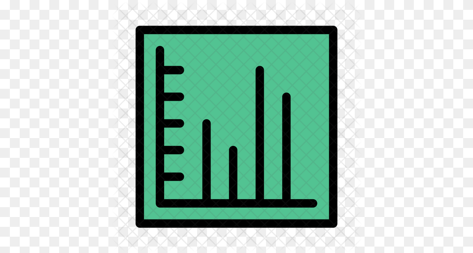 Line Graph Icon Of Colored Outline Vertical, Symbol Free Png Download