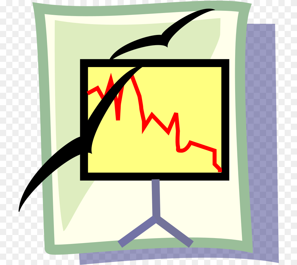 Line Graph Screen Seagulls Presentation Yellow Statistics Clip Art, Electronics, Computer Hardware, Hardware, Bow Free Png