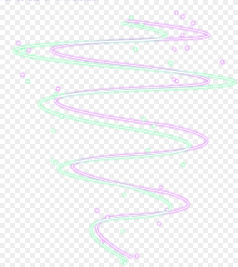 Line Neon Spiral Tumblr Edit Pngedit Sticker Purple Drawing, Light Free Png Download