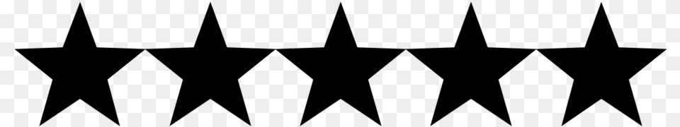 Line Of Stars 5 Star Rating, Gray Png Image