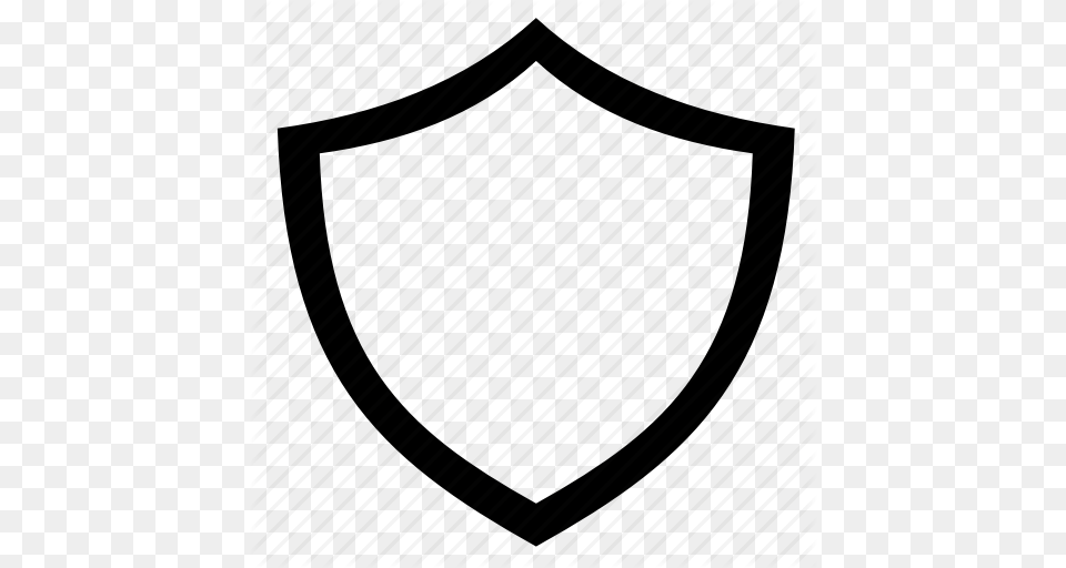 Line Outline Protection Safe Shield Icon, Armor Free Transparent Png