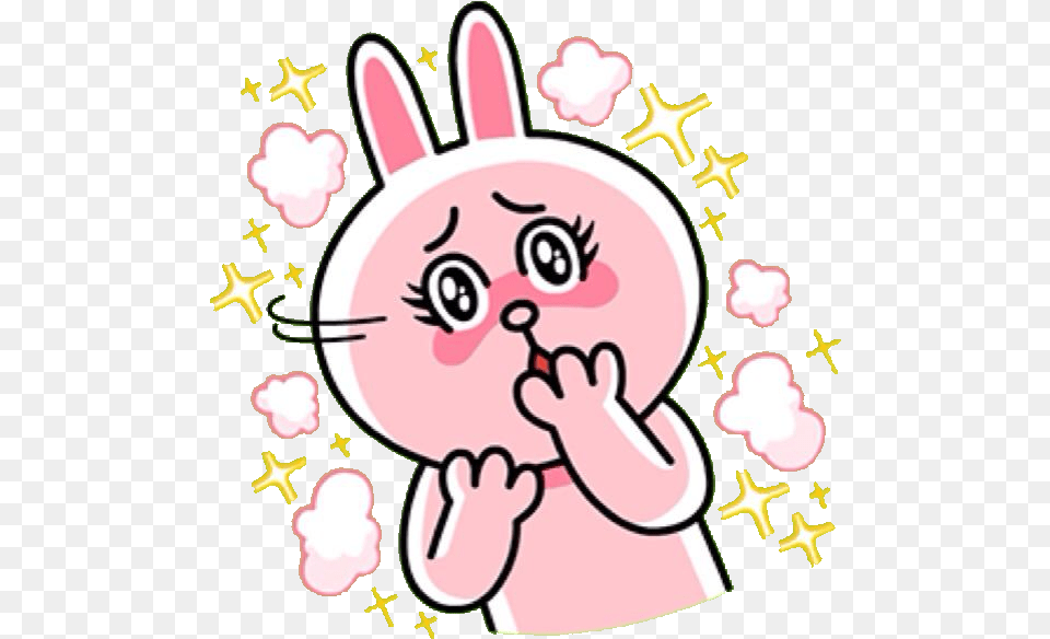 Line Sticker Line Sticker Stiker Line Cony, Face, Head, Person, Baby Free Png Download