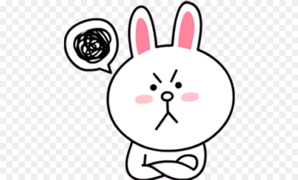 Line Stickers Line Sticker Angry, Animal, Mammal, Rabbit Png