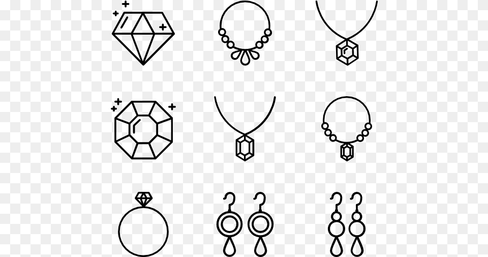 Line Transparent Background Jewellery Icon, Gray Png Image