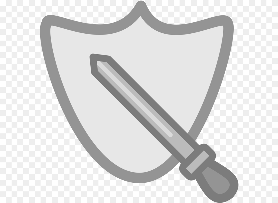 Lineanglesymbol Sword Shield Bow Clipart, Armor Free Png Download