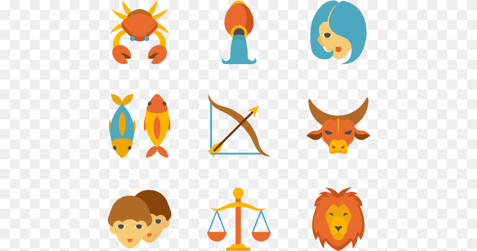 Linear Color Zodiac Signs Zodiac Icon, Baby, Person, Face, Head Free Png