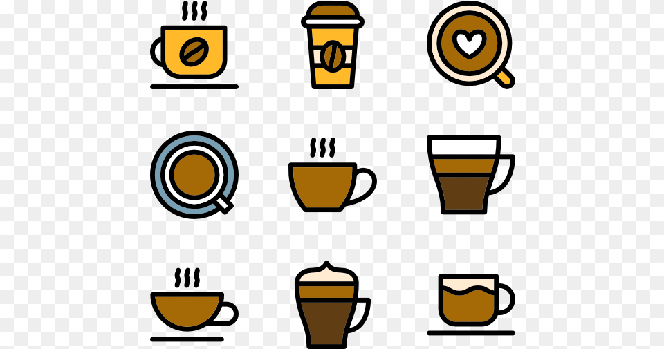 Linear Cups Of Coffee Coffee And Tea Icon, Alcohol, Light, Beverage, Beer Png