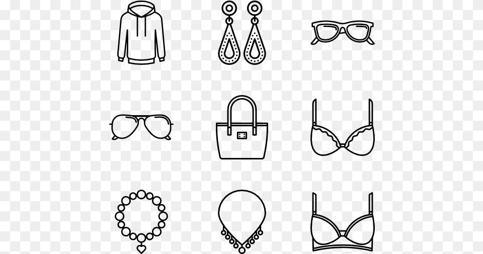 Linear Detailed Clothes Family Line Icon, Gray Free Png