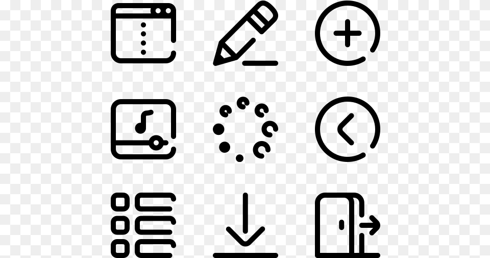 Linear E Commerce Icons, Gray Free Png