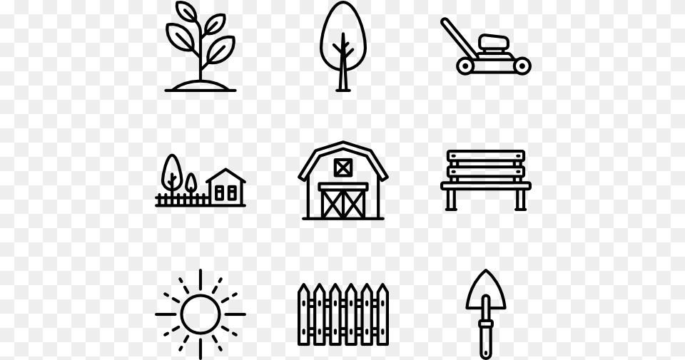 Linear Gardening Tools Gardening Tools Icon, Gray Png Image