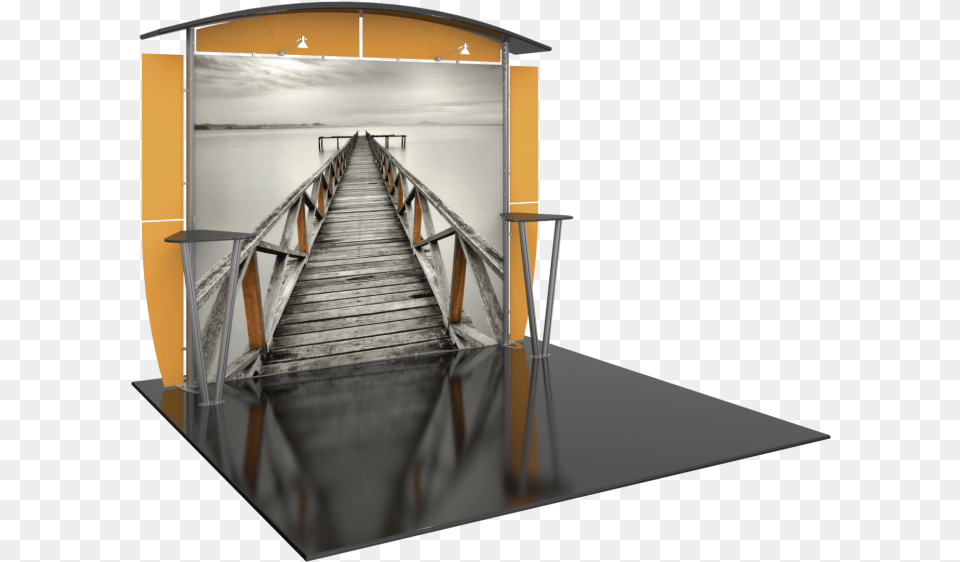 Linear Pro 10ft Modular Backwall Kit Black And White Lake Hd, Architecture, Water, Staircase, Housing Png