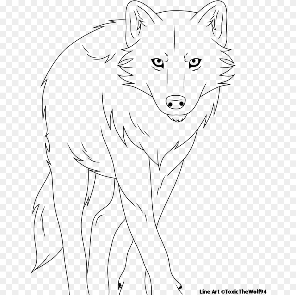 Lineart By Toxicthewolf94 Line Art, Gray Png