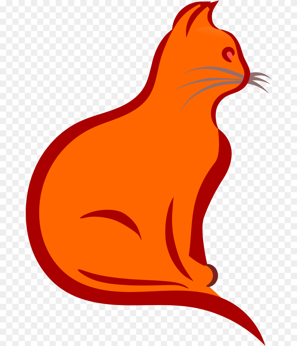 Lineart Cat Clip Arts Illustration, Animal, Mammal, Pet, Fish Png Image