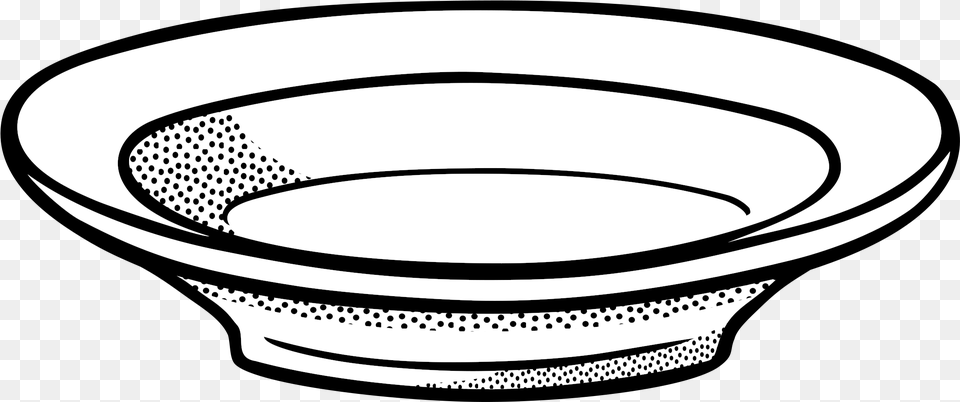Lineart Clip Arts Dish Clipart Black And White, Bowl, Soup Bowl, Drain, Hot Tub Png