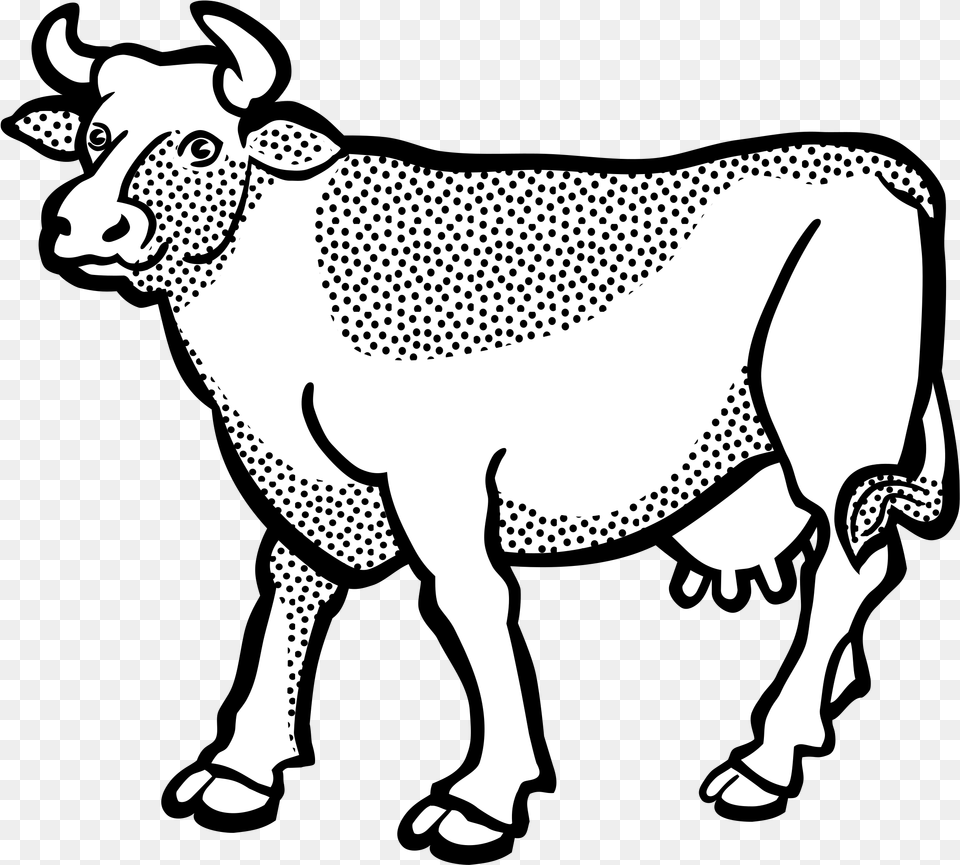 Lineart Clip Arts Pair Of Cows Clipart, Animal, Cattle, Cow, Dairy Cow Png Image