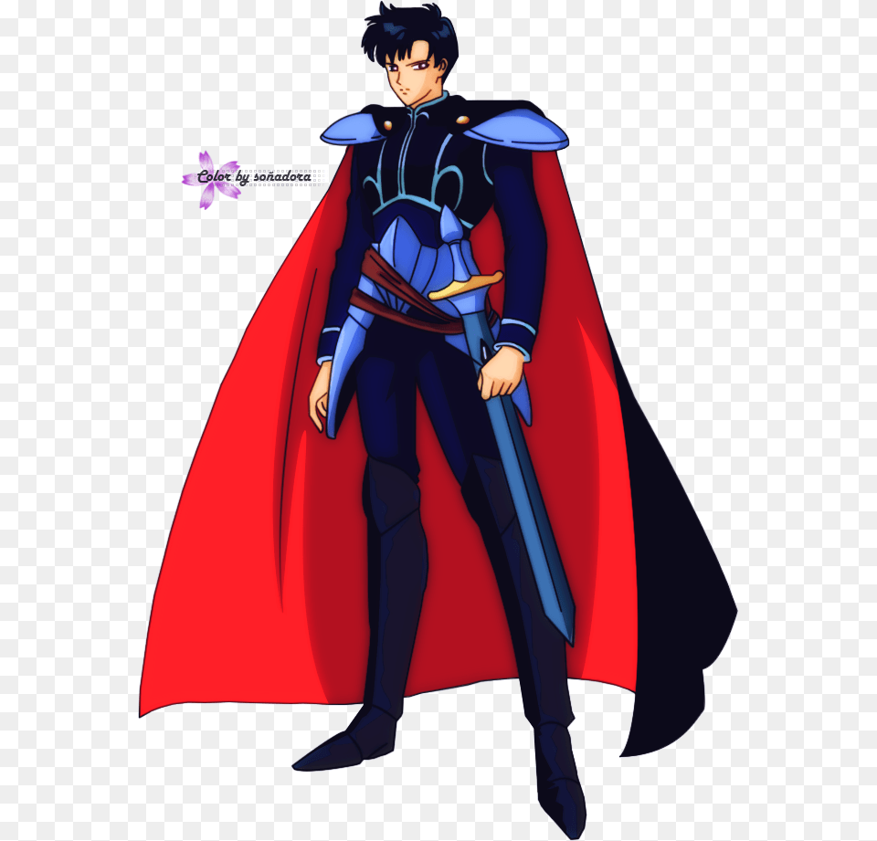Lineart Endymion Color By Karenpa Tuxedo Mask Prince Endymion, Book, Cape, Clothing, Comics Free Transparent Png