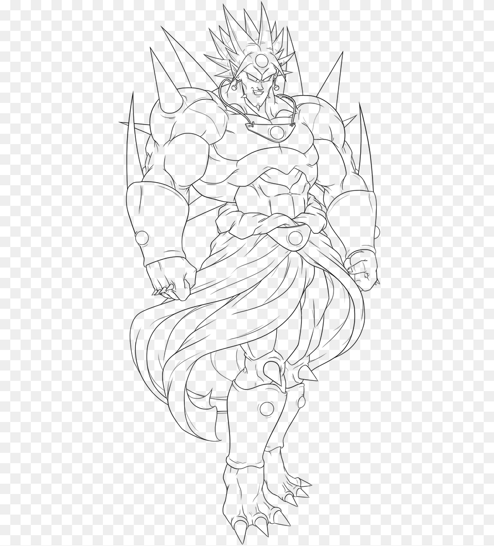 Lineart Shenron, Gray Png Image