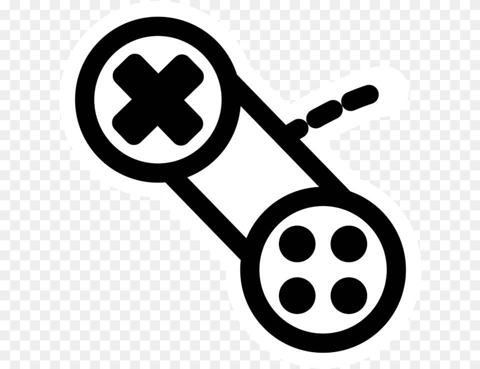 Lineblack And Whitexbox 360 Controller Video Game Clipart, Stencil Free Transparent Png