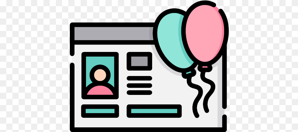 Linecolor Version Svg Web Invitation Icon Birthday Icons, Balloon, Gas Pump, Machine, Pump Free Png